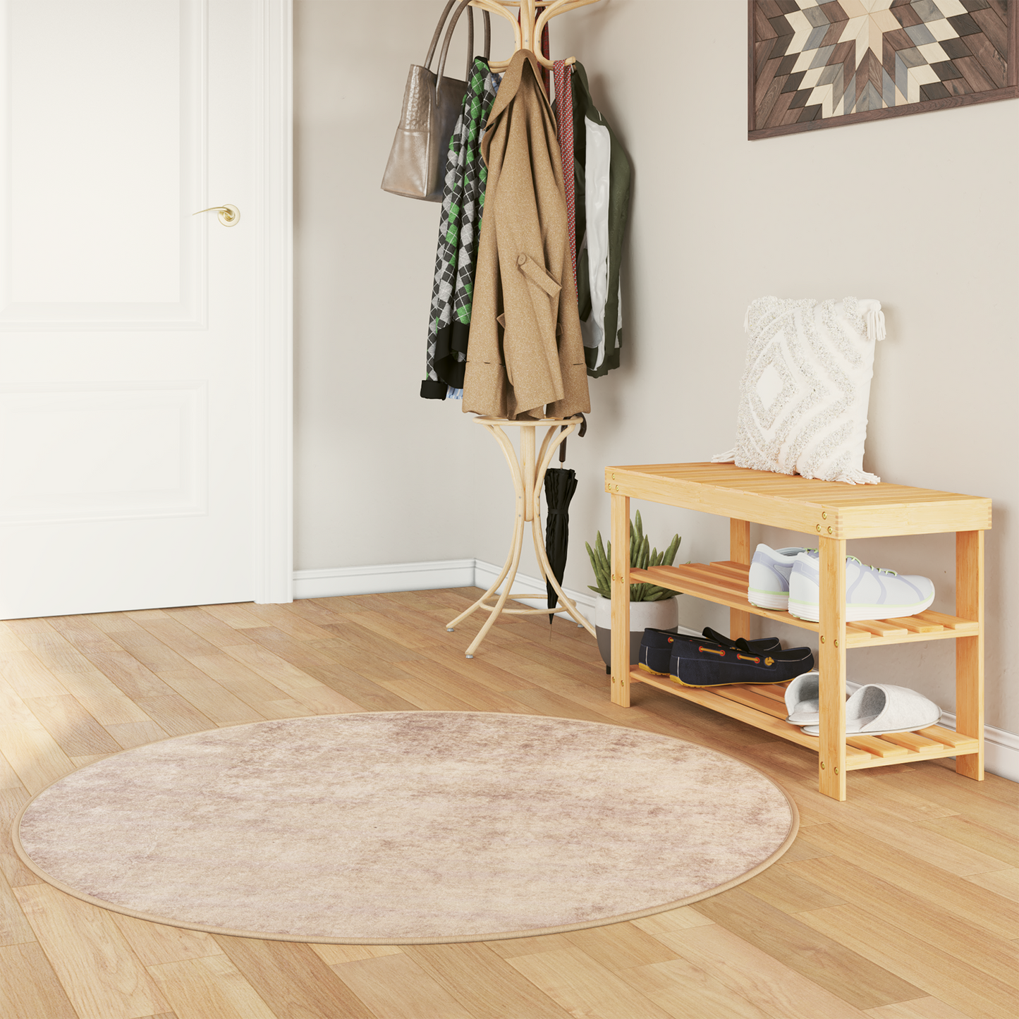 Kilimėlis MARSA Smėlio 120 x 120 cm Poliesteris ir PVC
