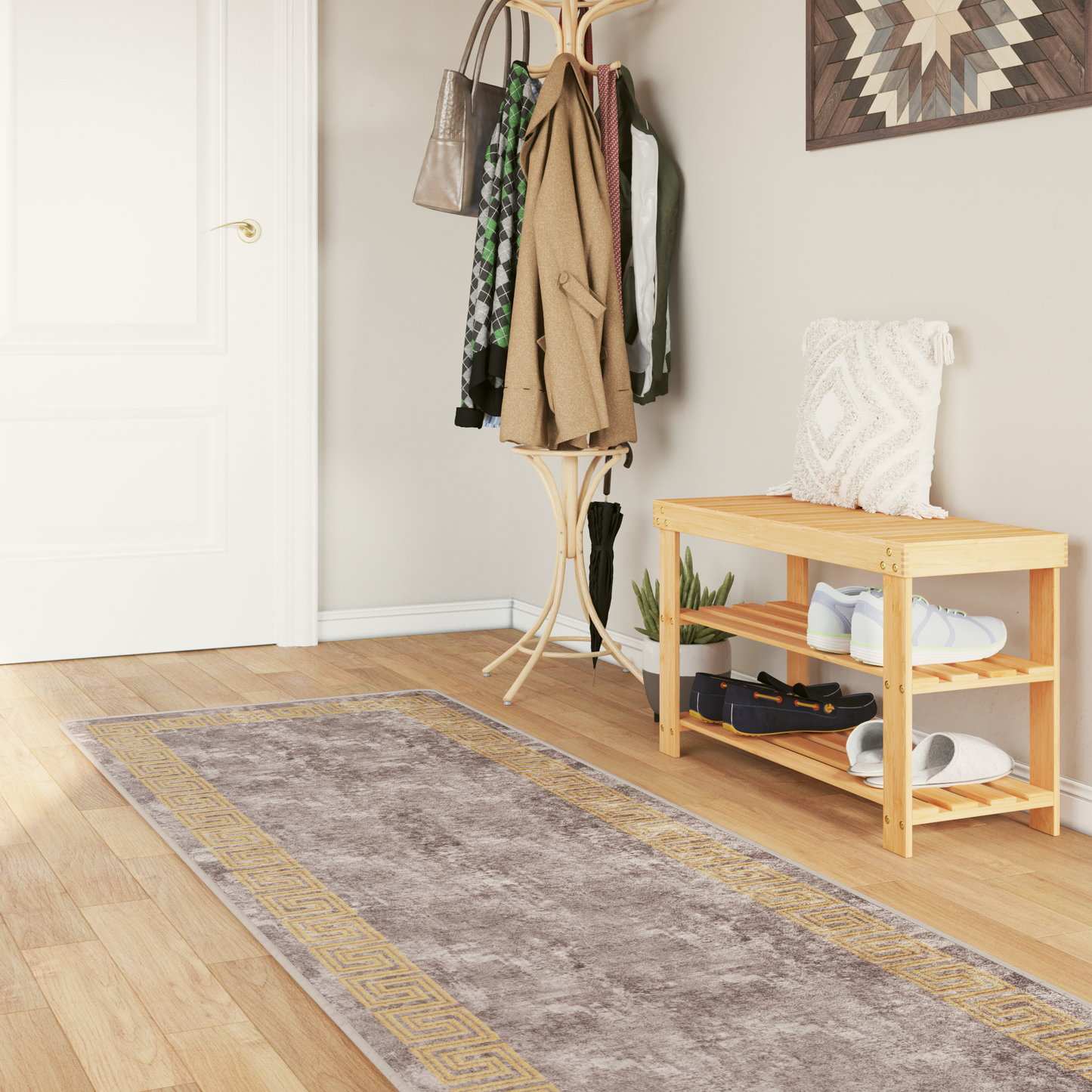 Kilimėlis MARSA Pilka 80 x 450 cm Poliesteris ir PVC
