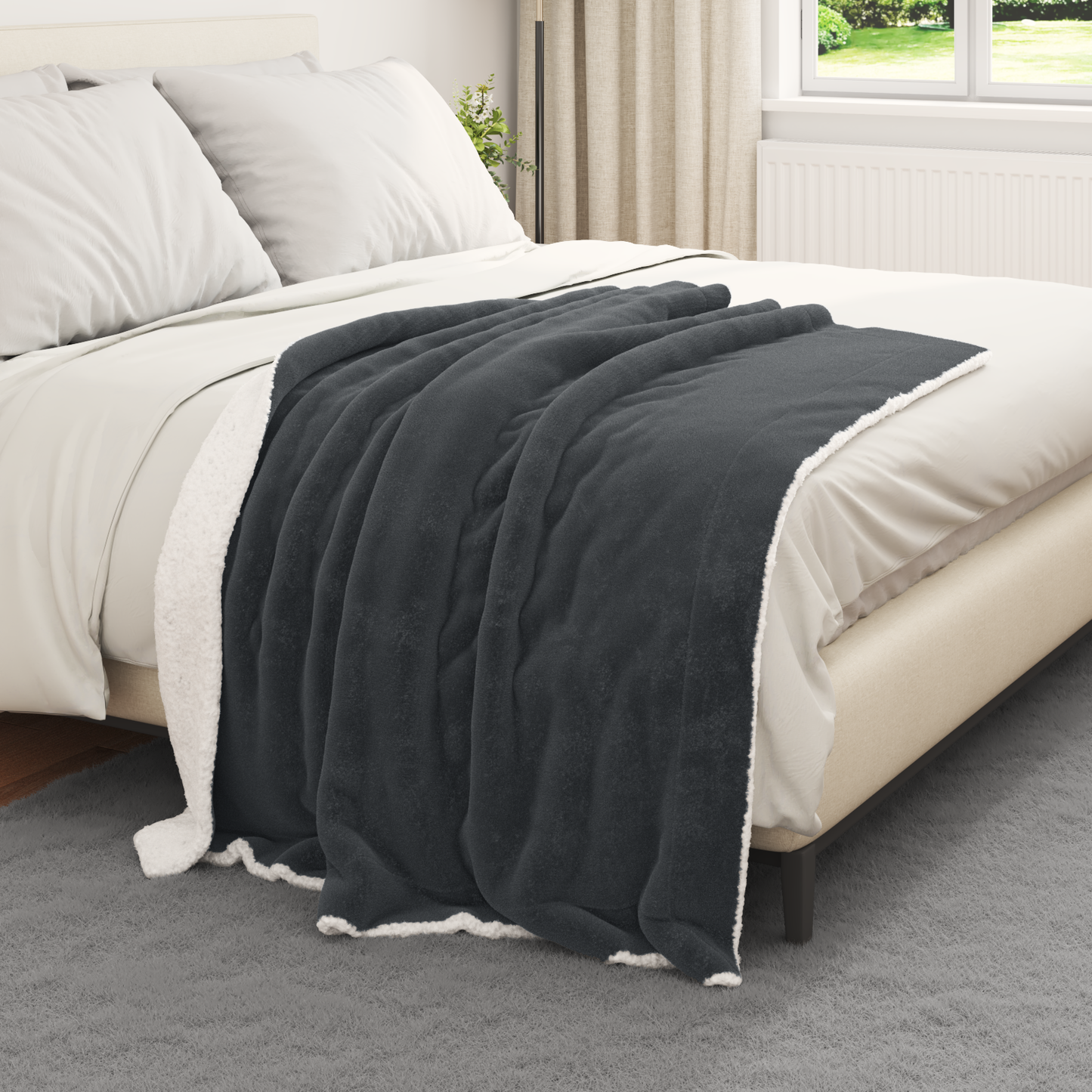Apklotas Tamsiai pilka 130 x 150 cm Flysas
