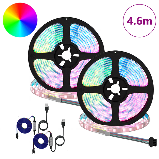 LED juosta 4 pcs Juoda ir permatoma 230 x 0,8 x 0,3 cm