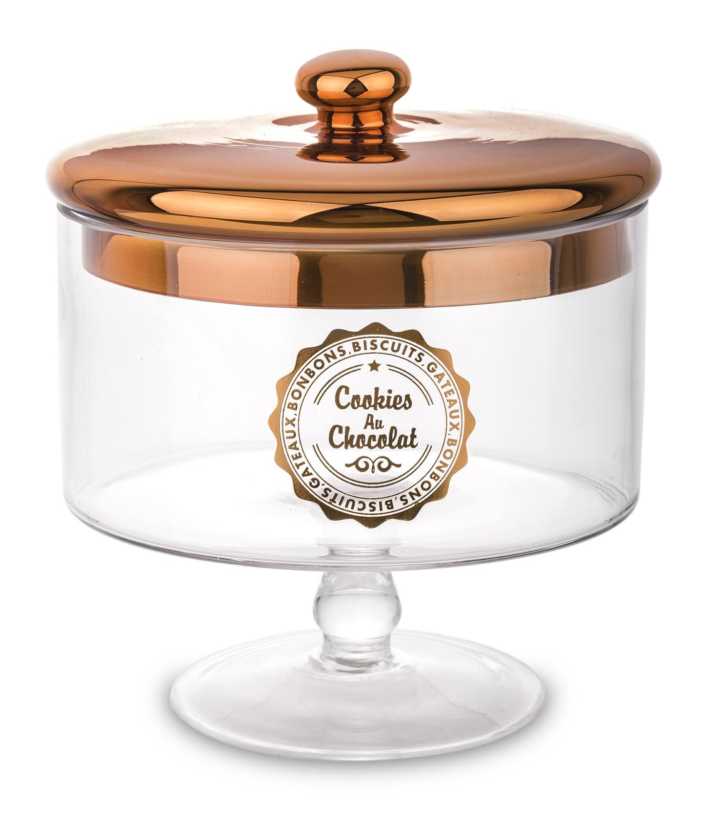 Dekoratyvinis stiklinis indas su dangčiu (Vario spalva)