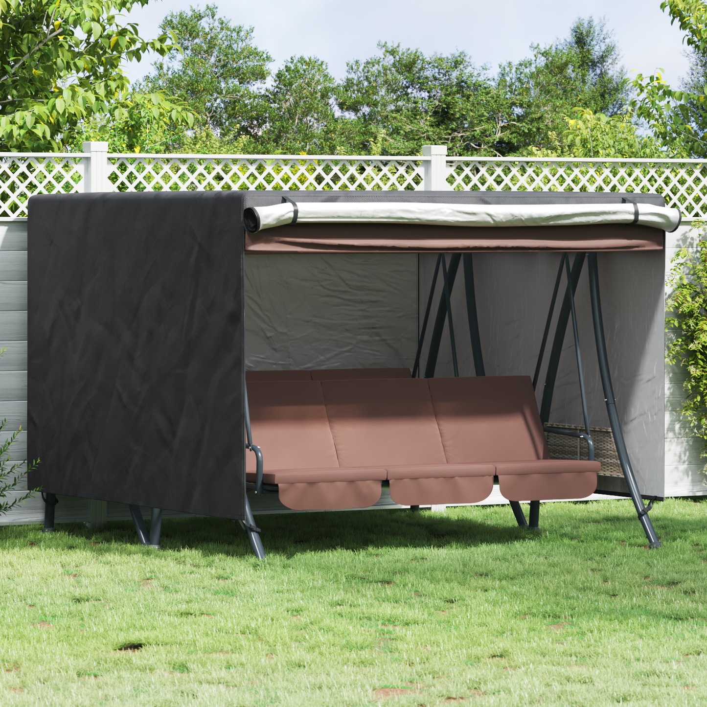 Lauko sūpynių uždangalas 250 x 250 x 160 cm 600D Oxford audinys
