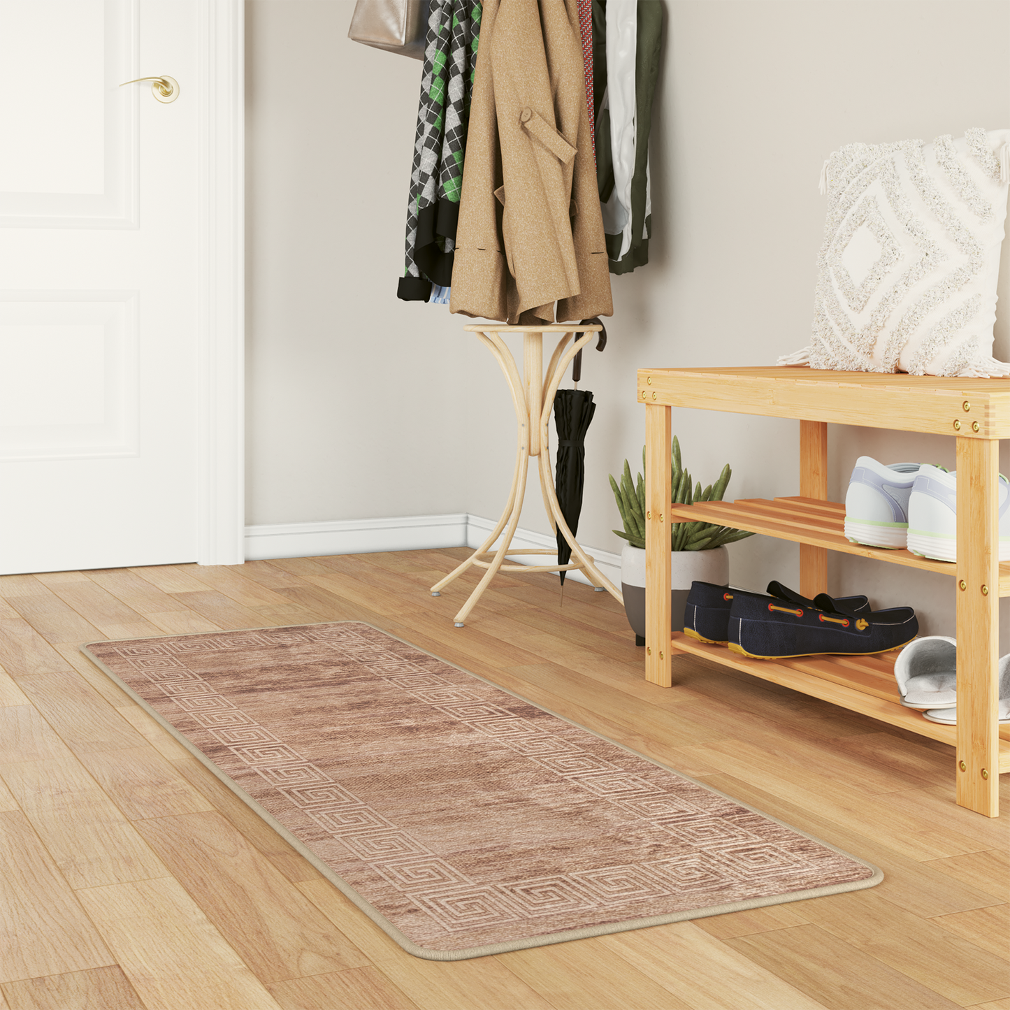 Kilimėlis MARSA Baltas 50 x 150 cm Poliesteris ir PVC