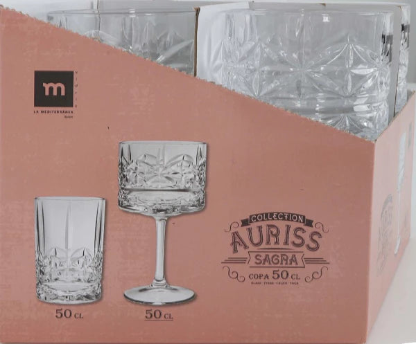 Auriss Sagra MD stiklinė (500 ml, 4 vnt.)