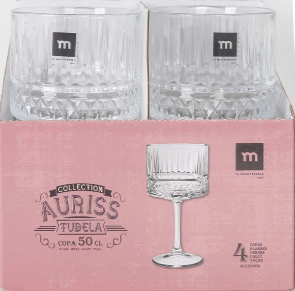 Taurė Auriss Tudela  (500 ml, 4 vnt.)