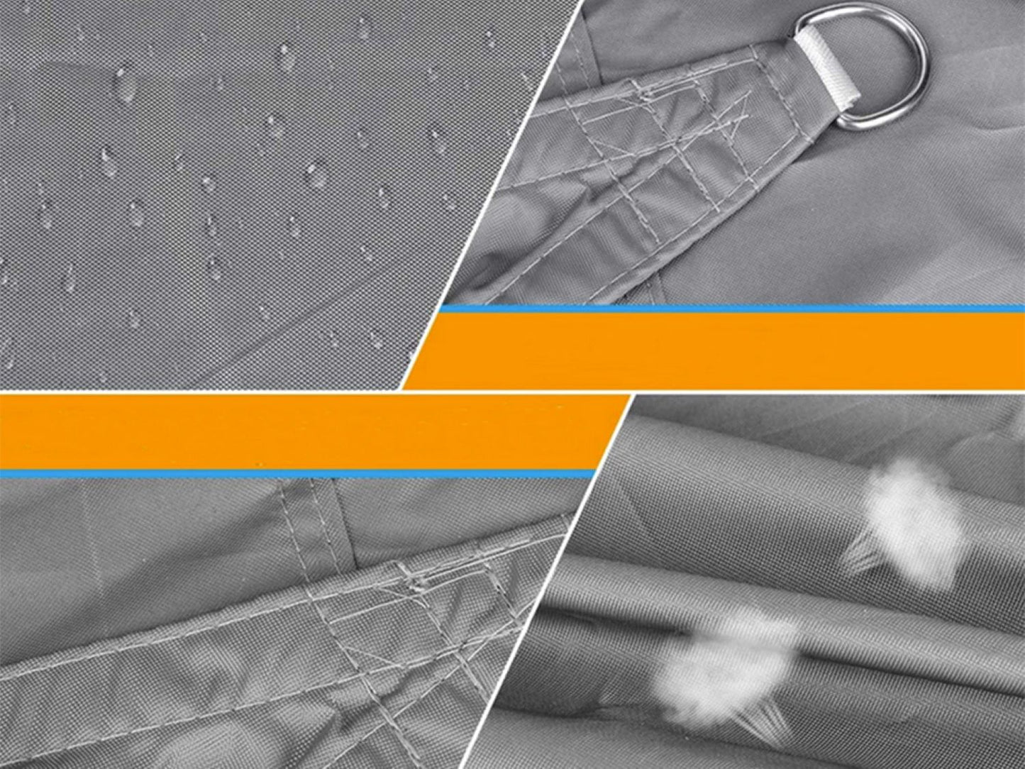 Sodo pavėsinės burė atspari vandeniui ir UV spinduliams (3x4 m) (Pilka)