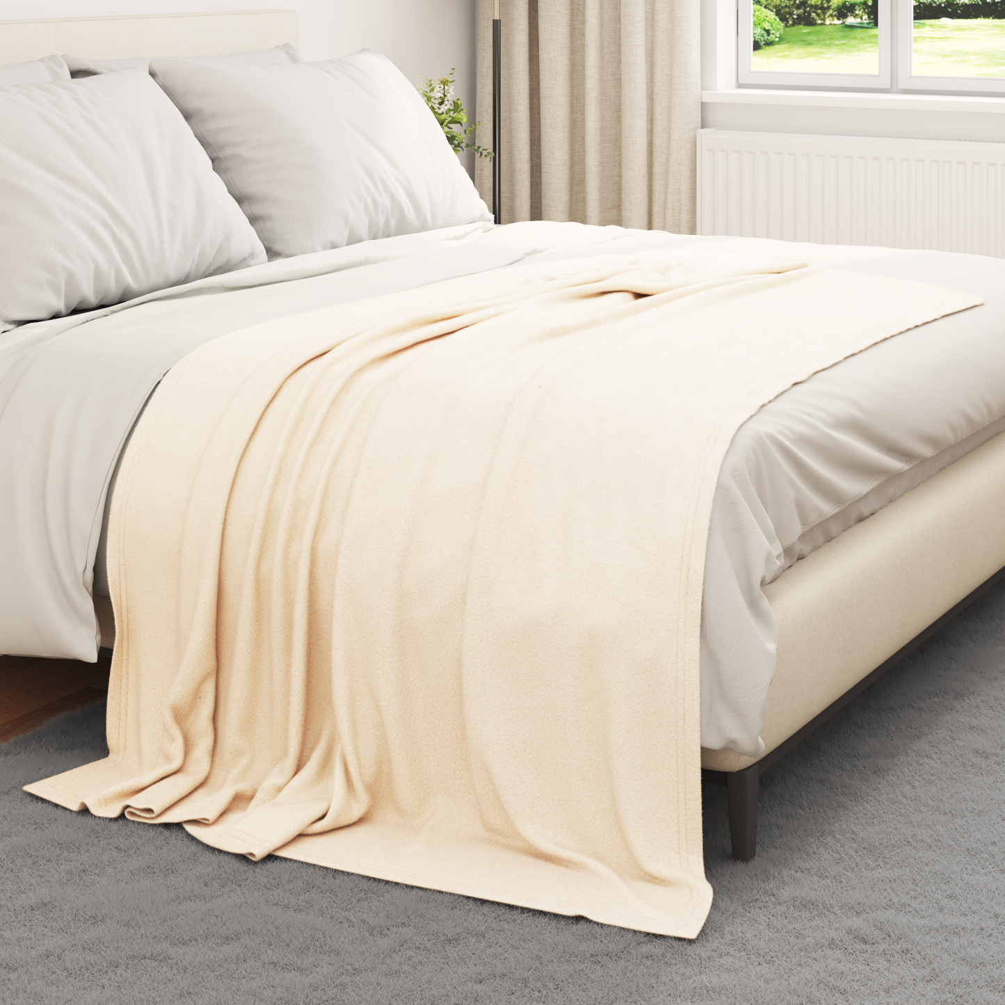 Apklotas Kreminė 200 x 150 cm Flysas
