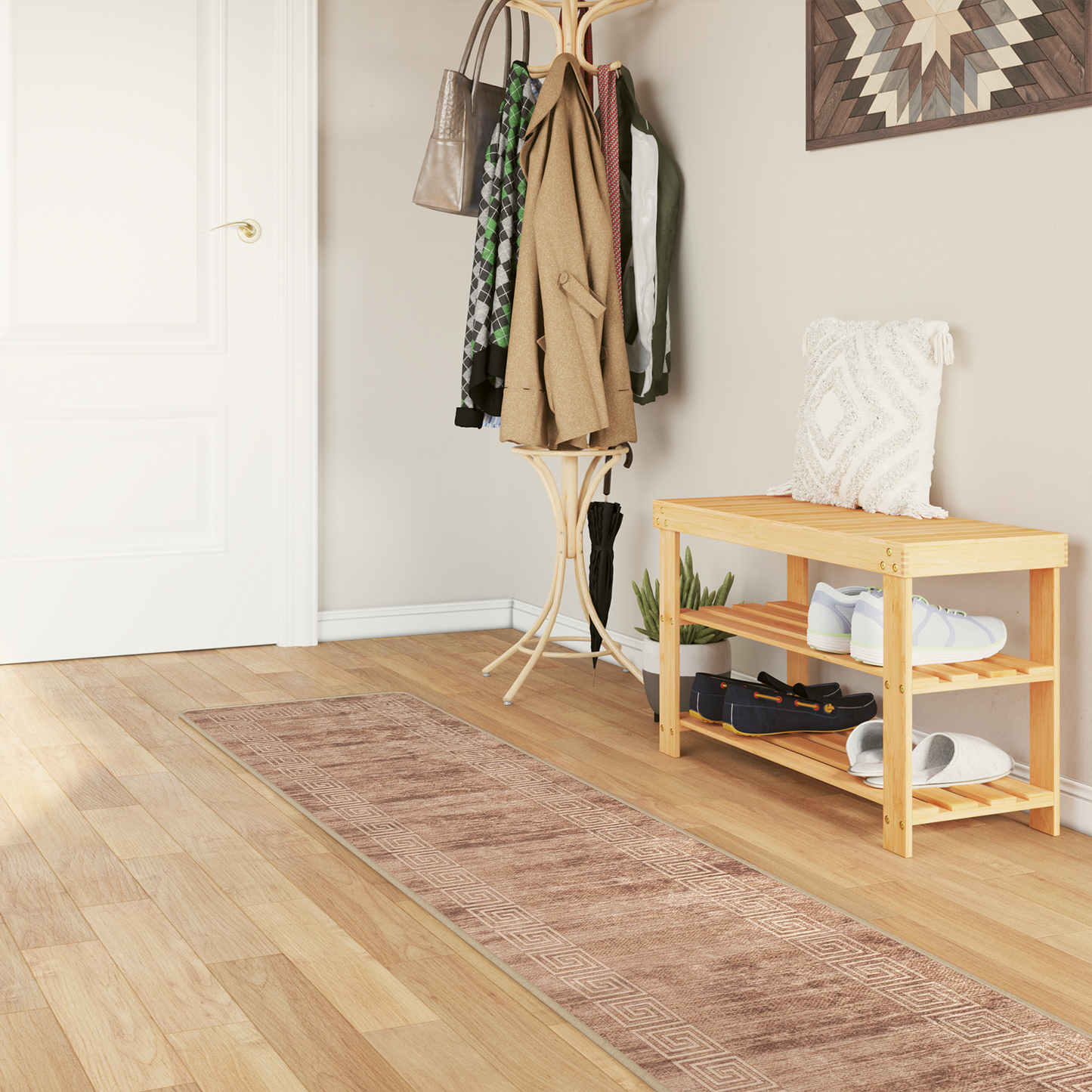 Kilimėlis MARSA Baltas 50 x 450 cm Poliesteris ir PVC