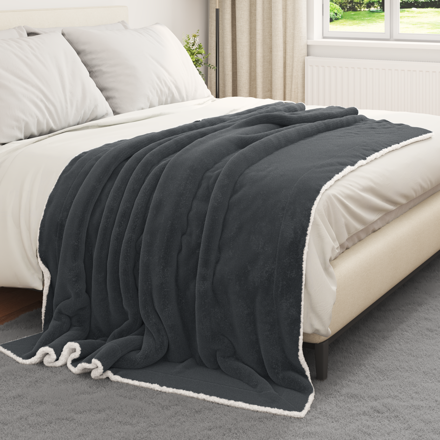 Apklotas Tamsiai pilka 150 x 200 cm Flysas