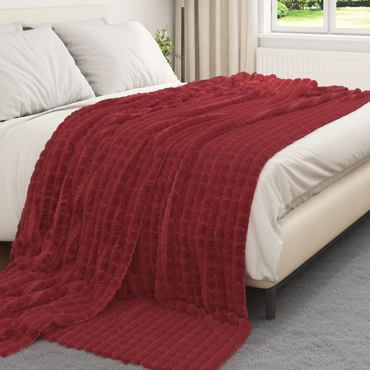 Mesti antklodės 6 pcs Bordo raudona 240 x 220 cm Flysas