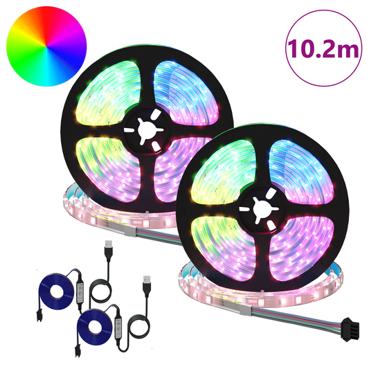 LED juosta 4 pcs Juoda ir permatoma 510 x 0,8 x 0,3 cm