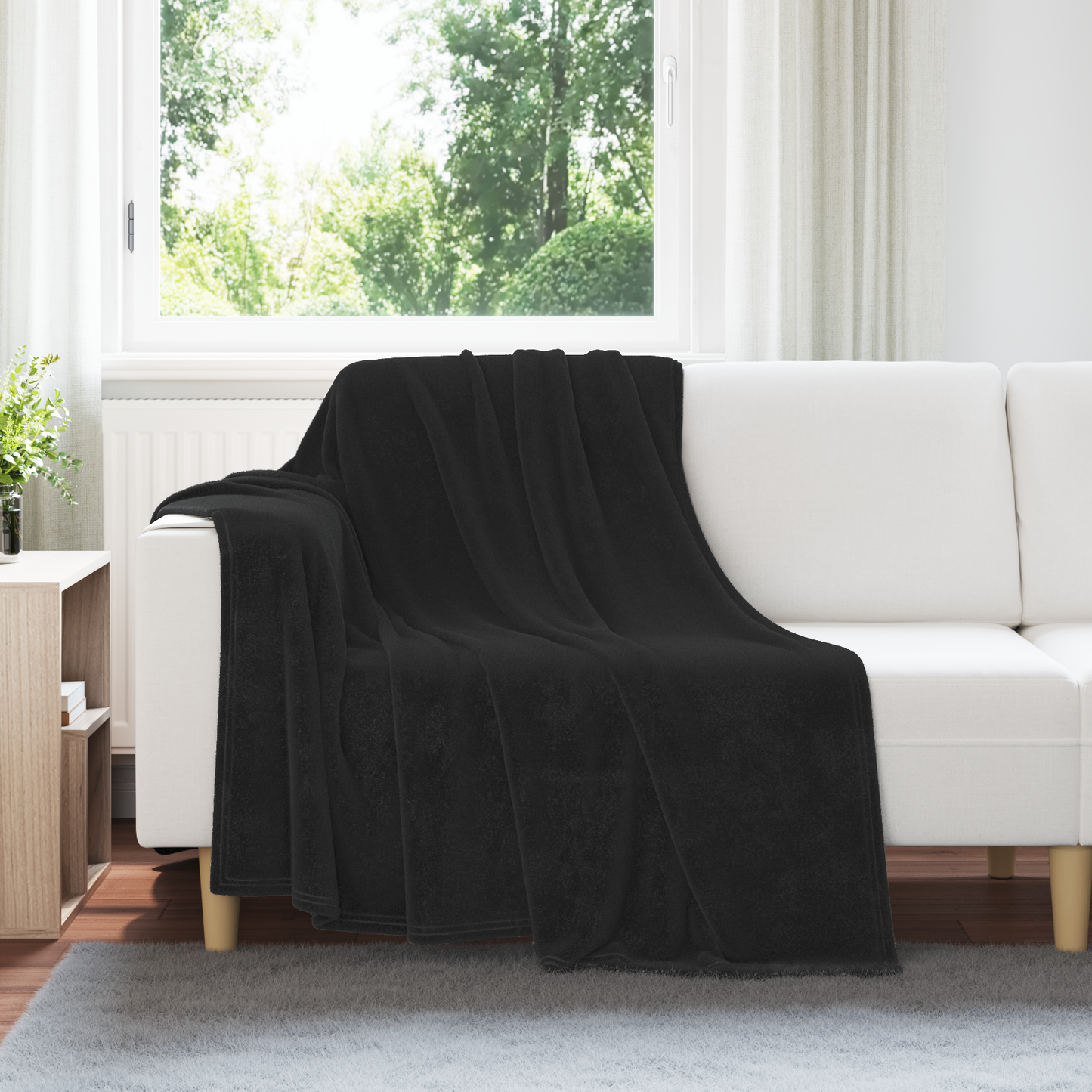 Mesti antklodės 6 pcs Juoda 150 x 200 cm Flysas
