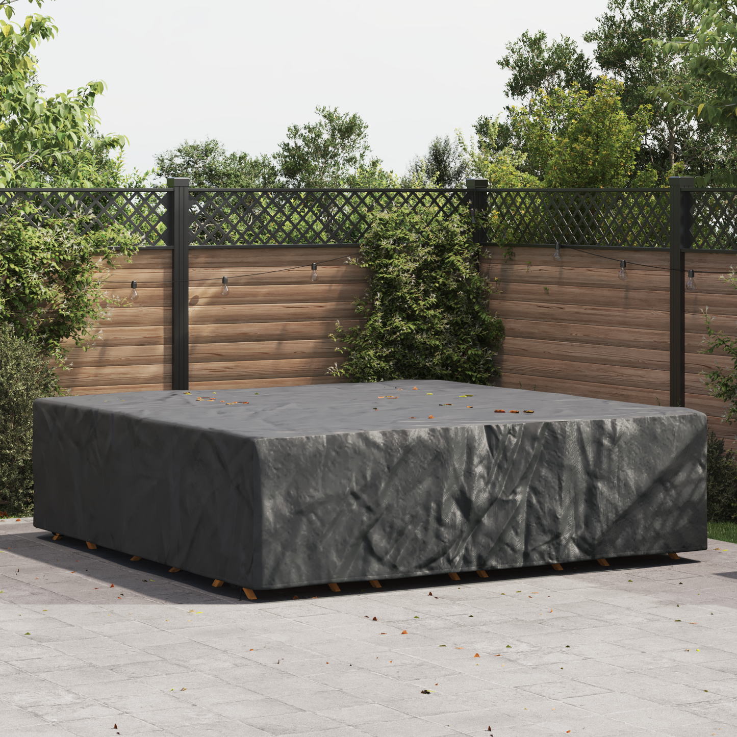 Lauko baldų uždangalas Juoda 260 x 260 x 90 cm 210D