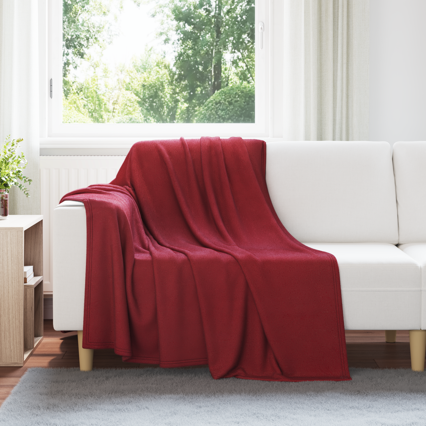 Mesti antklodės 24 pcs Bordo raudona 200 x 150 cm Flysas