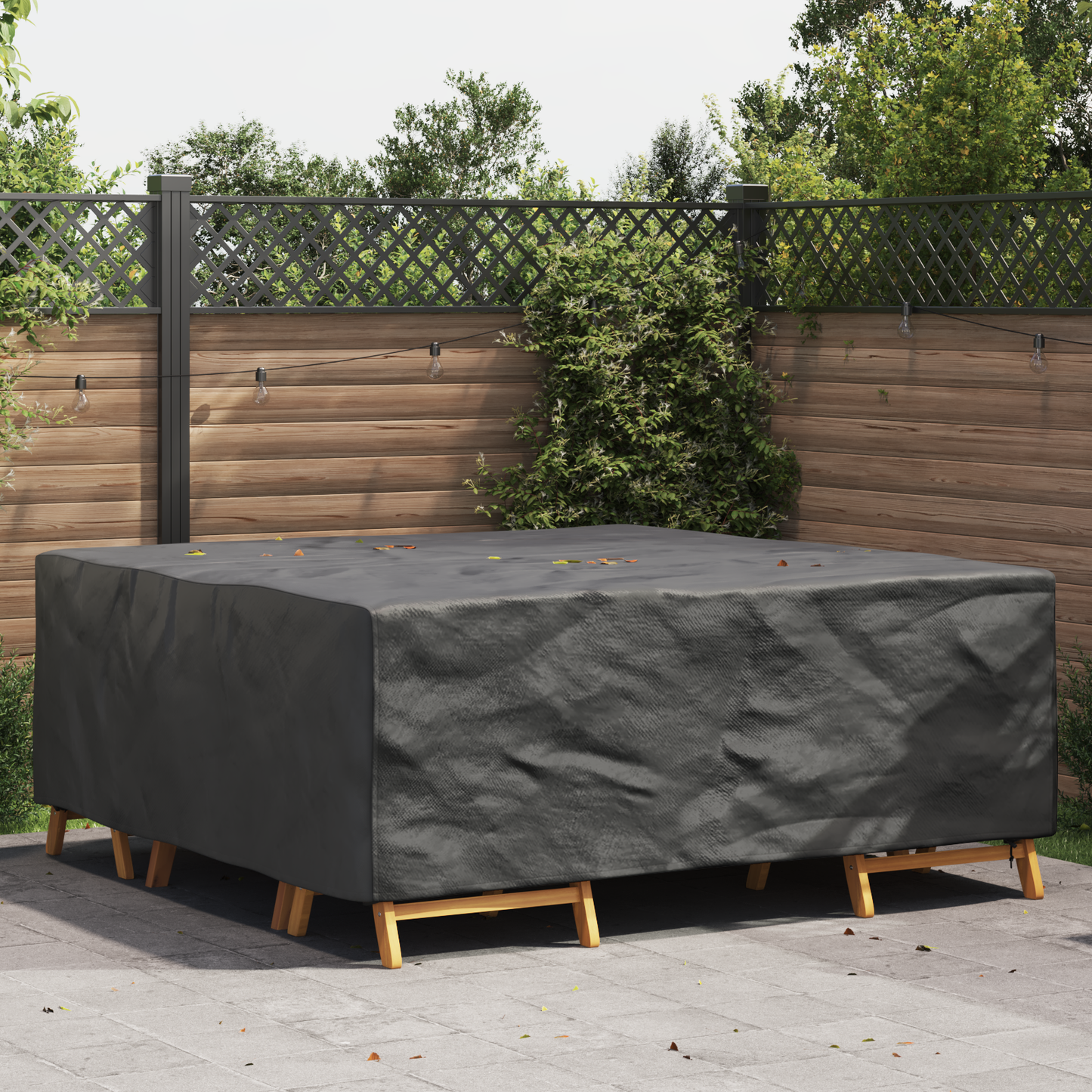 Lauko baldų uždangalas Juoda 200 x 200 x 90 cm 210D