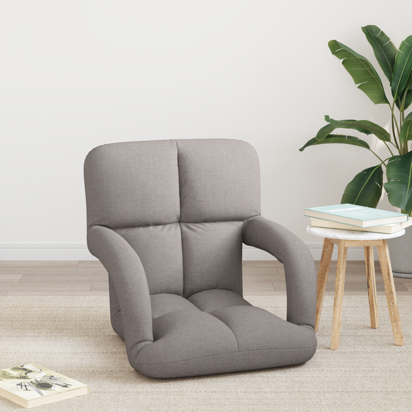 Reguliuojamas grindų fotelis Taupe 58 x 62 x 58 cm Audinys
