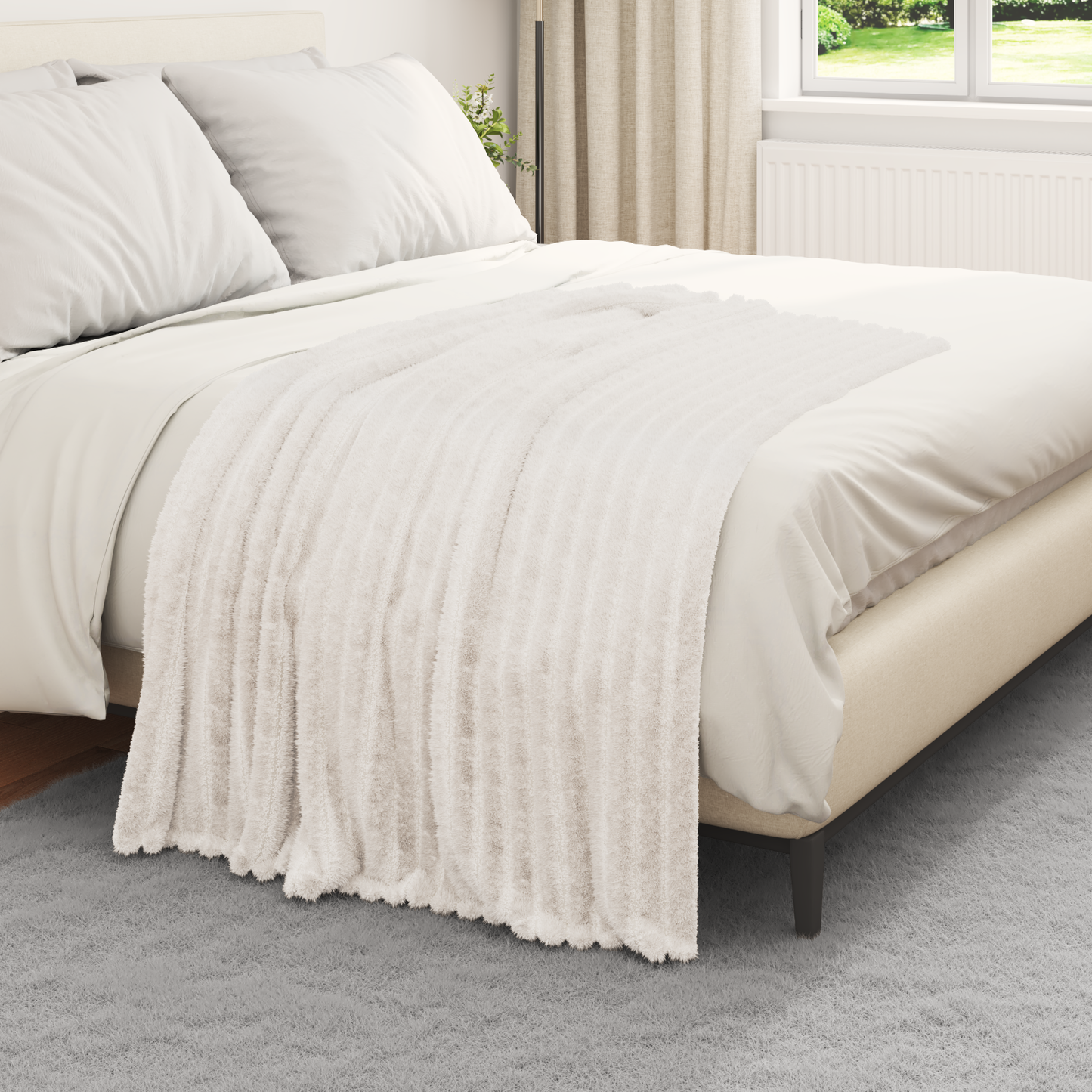 Apklotas Kreminė 150 x 130 cm Flysas