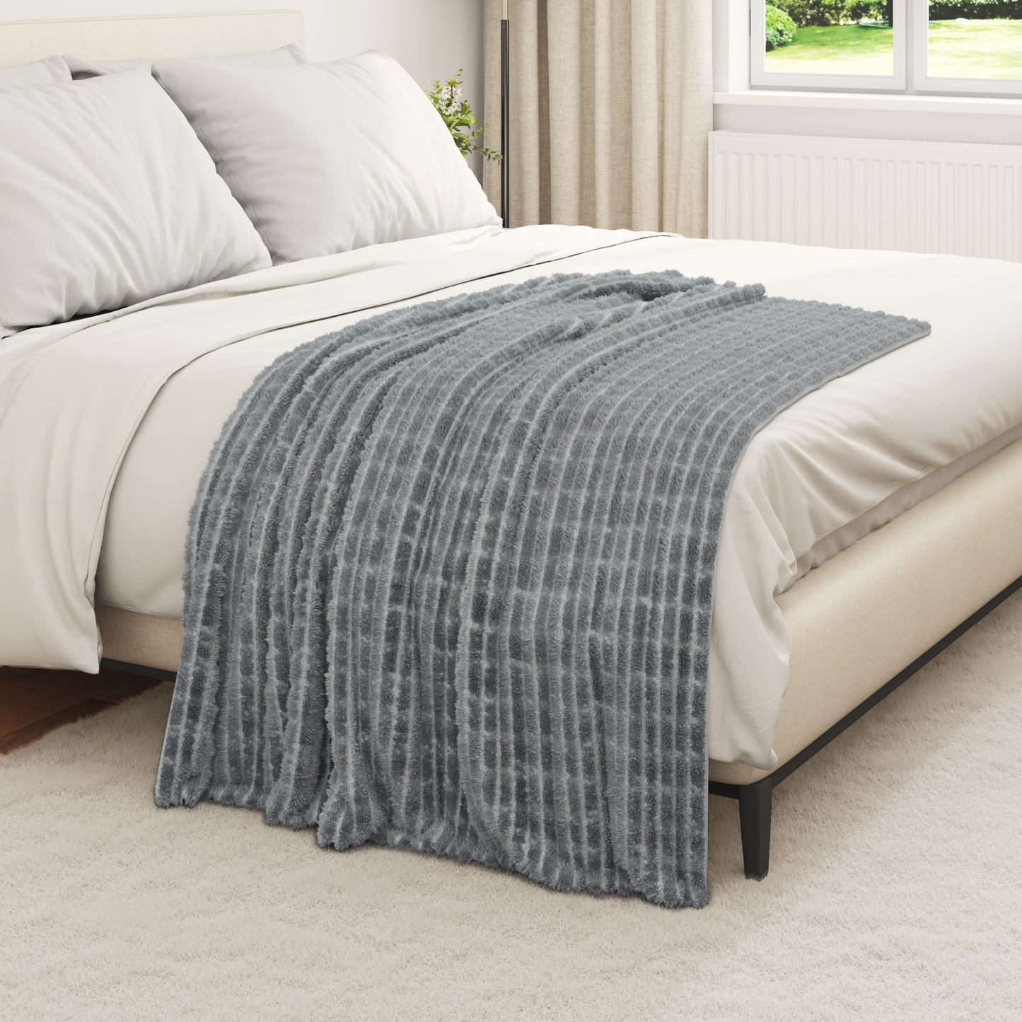 Apklotas Tamsiai pilka 150 x 130 cm Flysas