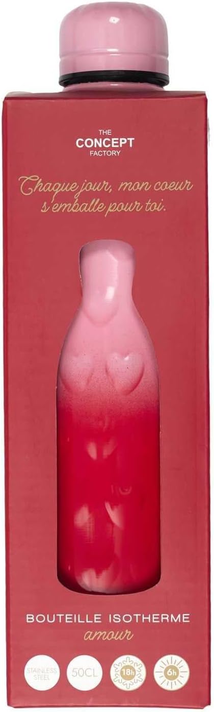 Reljefinis izoterminis butelis Širdelė ( 500 ml)