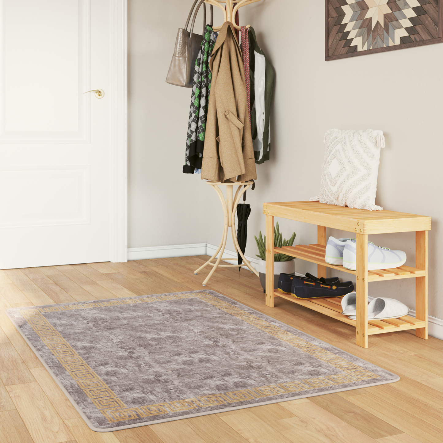 Kilimėlis MARSA Pilka 80 x 200 cm Poliesteris ir PVC