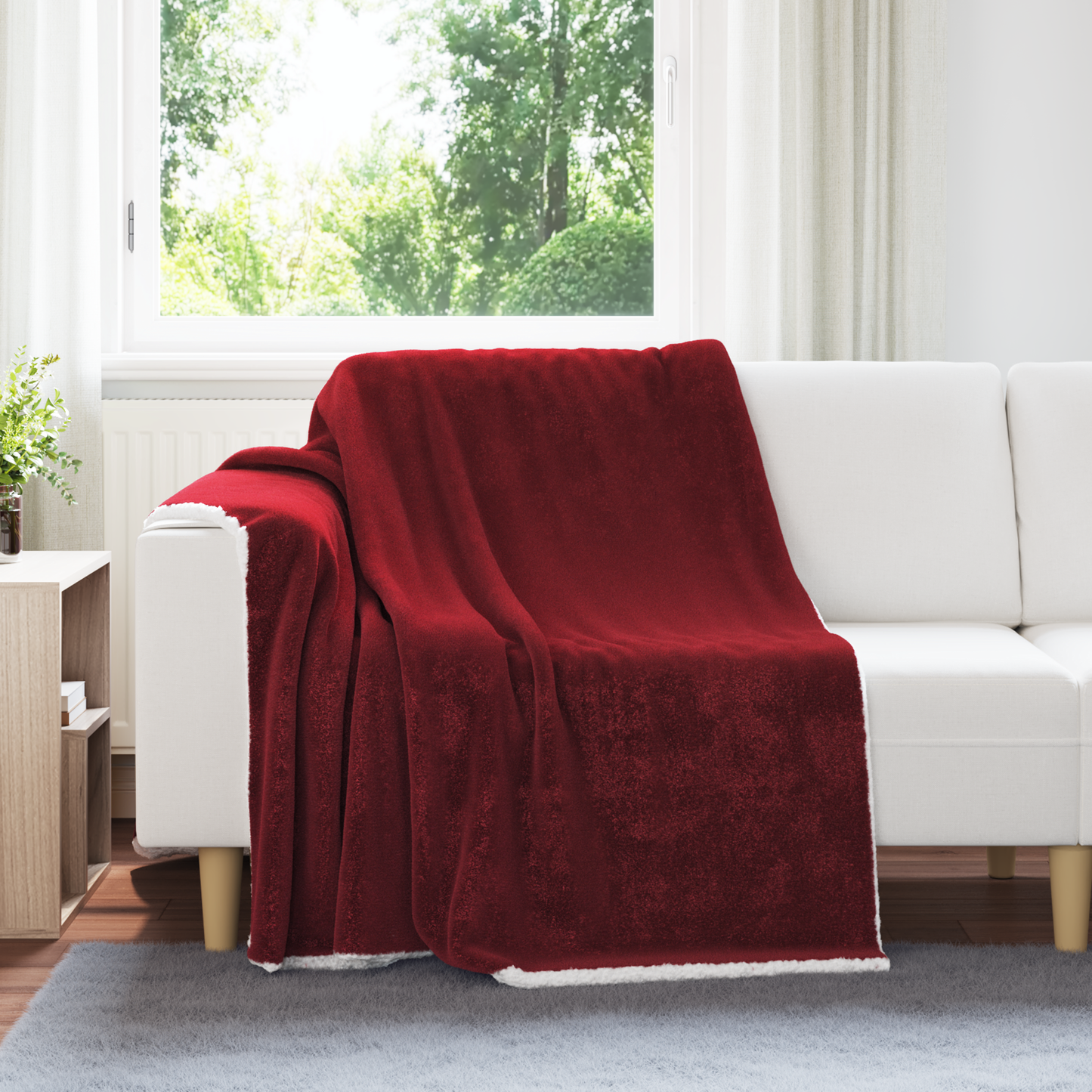 Apklotas Bordo raudona 150 x 200 cm Flysas