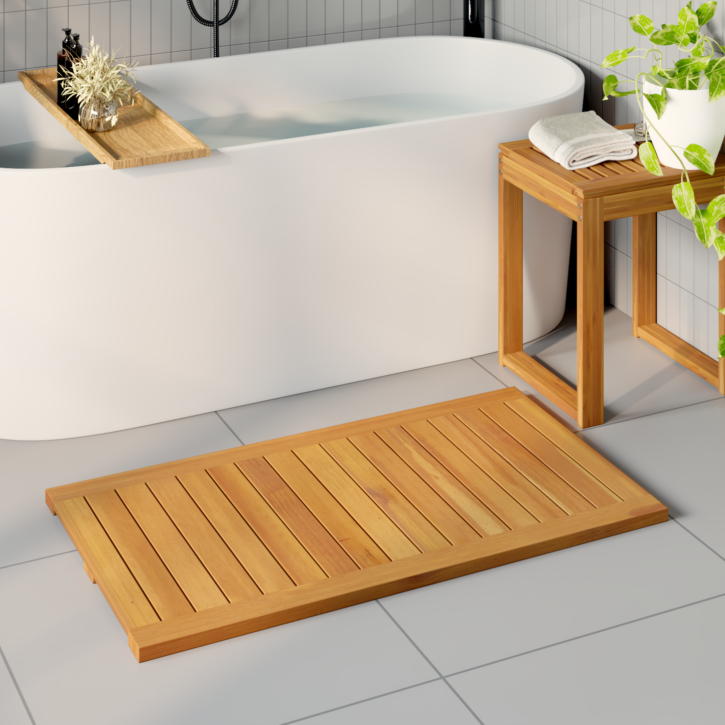 Badematte Paprastas Ruda 100 x 55 cm Medis