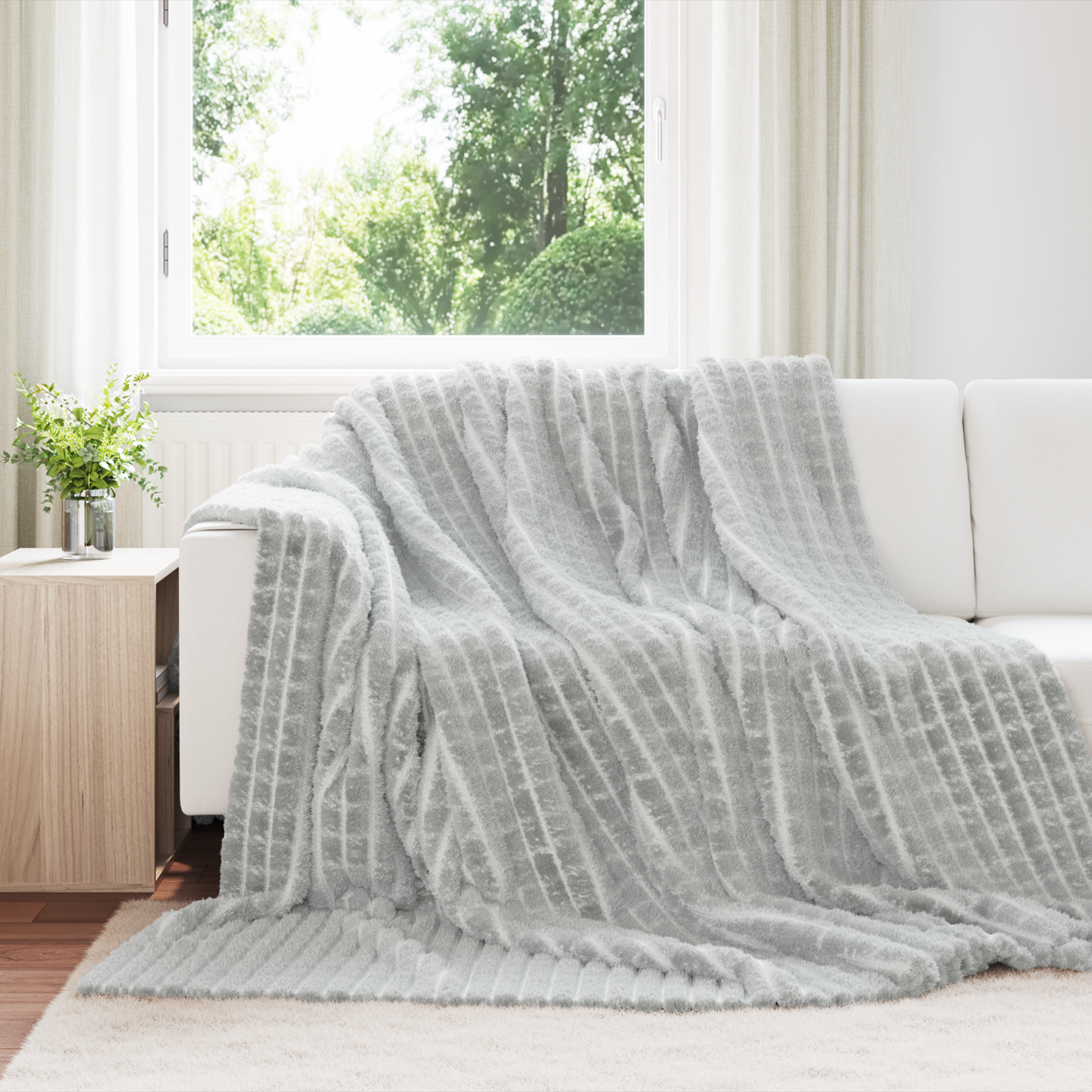 Apklotas Pilka 240 x 220 cm Flysas