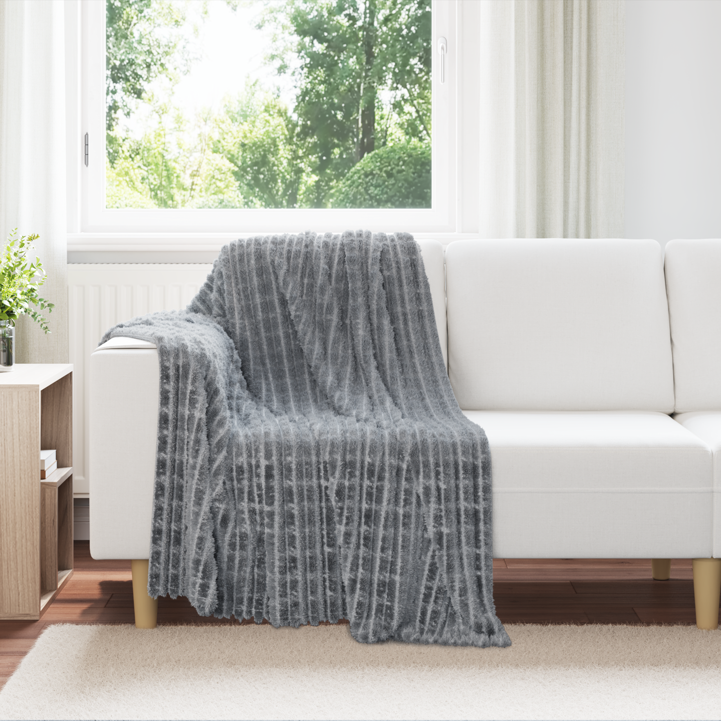 Apklotas Tamsiai pilka 150 x 130 cm Flysas