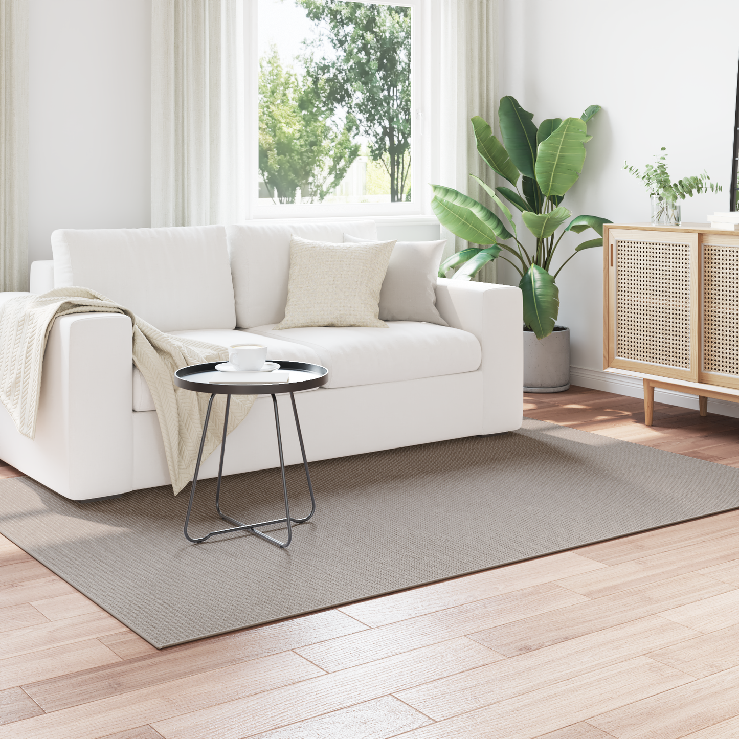 Zoninės kiliminės dangos LUGO Kremas ir Taupe 170 x 120 cm
