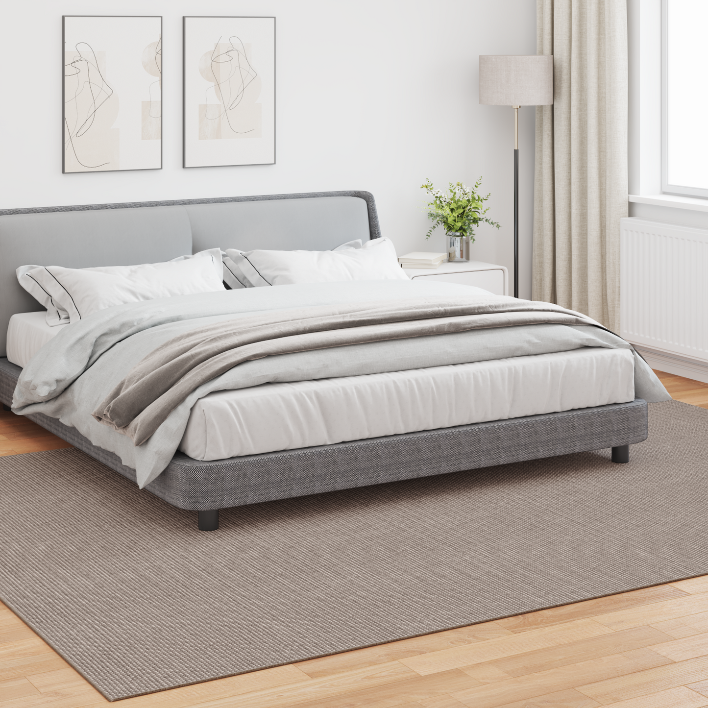 Zoninės kiliminės dangos HUARTE Taupe 340 x 240 cm Poliesteris