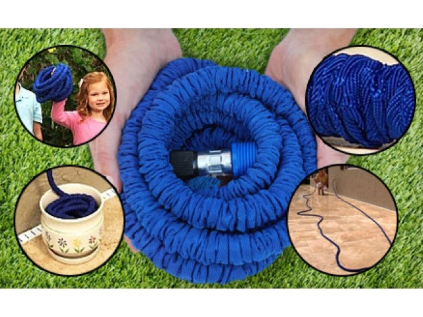 Išsiplečianti sodo žarna su laistymo pistoletu (2,5–7,5 m)