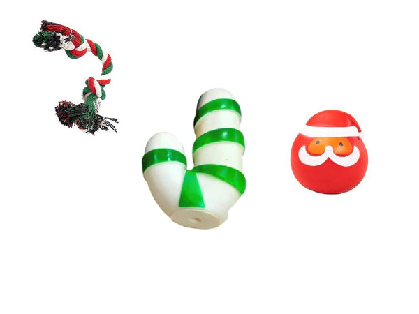 Kalėdinis šunų žaislų rinkinys (3 dalys)