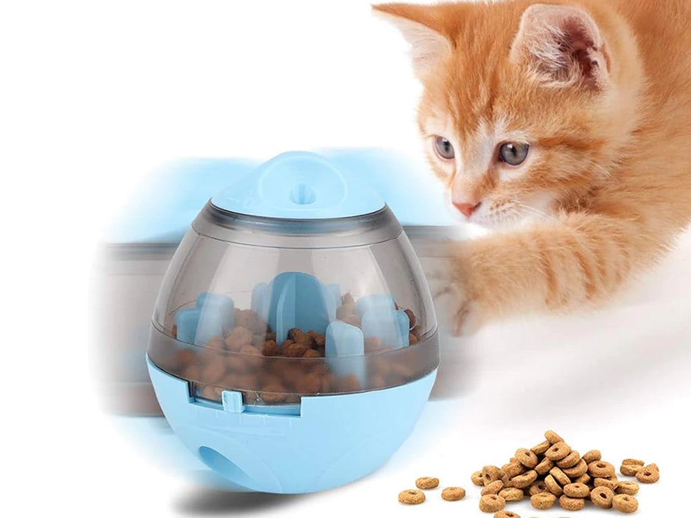 Interaktyvus skanėstų kamuoliukas šunims ir katėms ( Mėlynas)