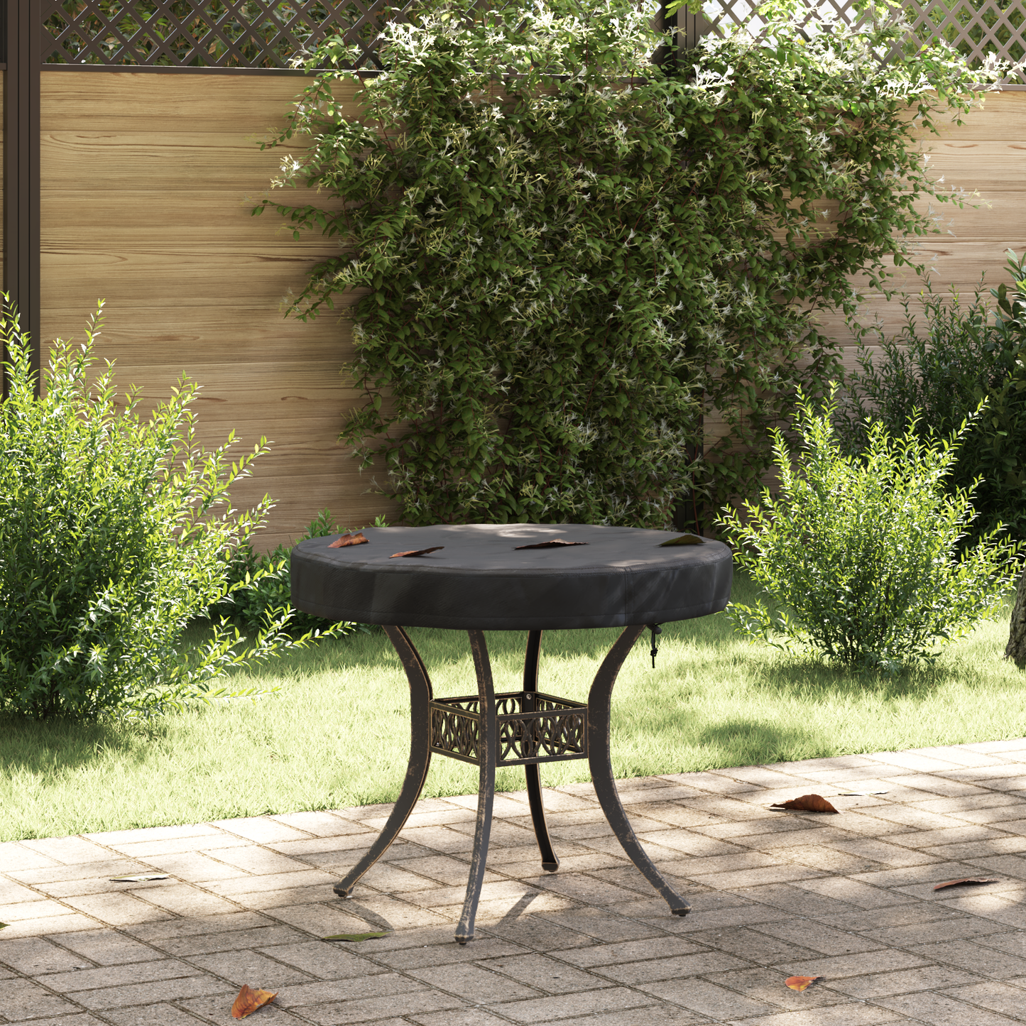 Lauko Stalo Uždangalas Juoda 72 x 72 x 10 cm 210D audinys