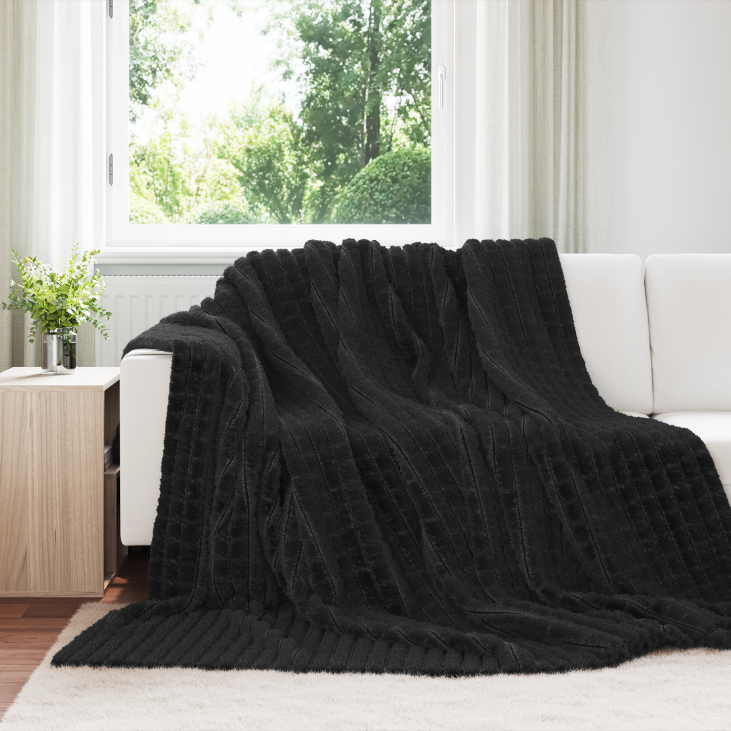 Apklotas Juoda 270 x 240 cm Flysas