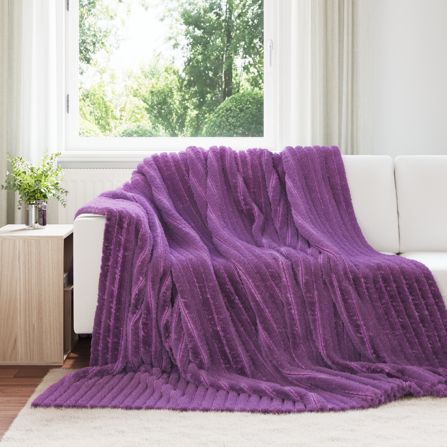 Mesti antklodės 6 pcs Violetinė 240 x 220 cm Flysas