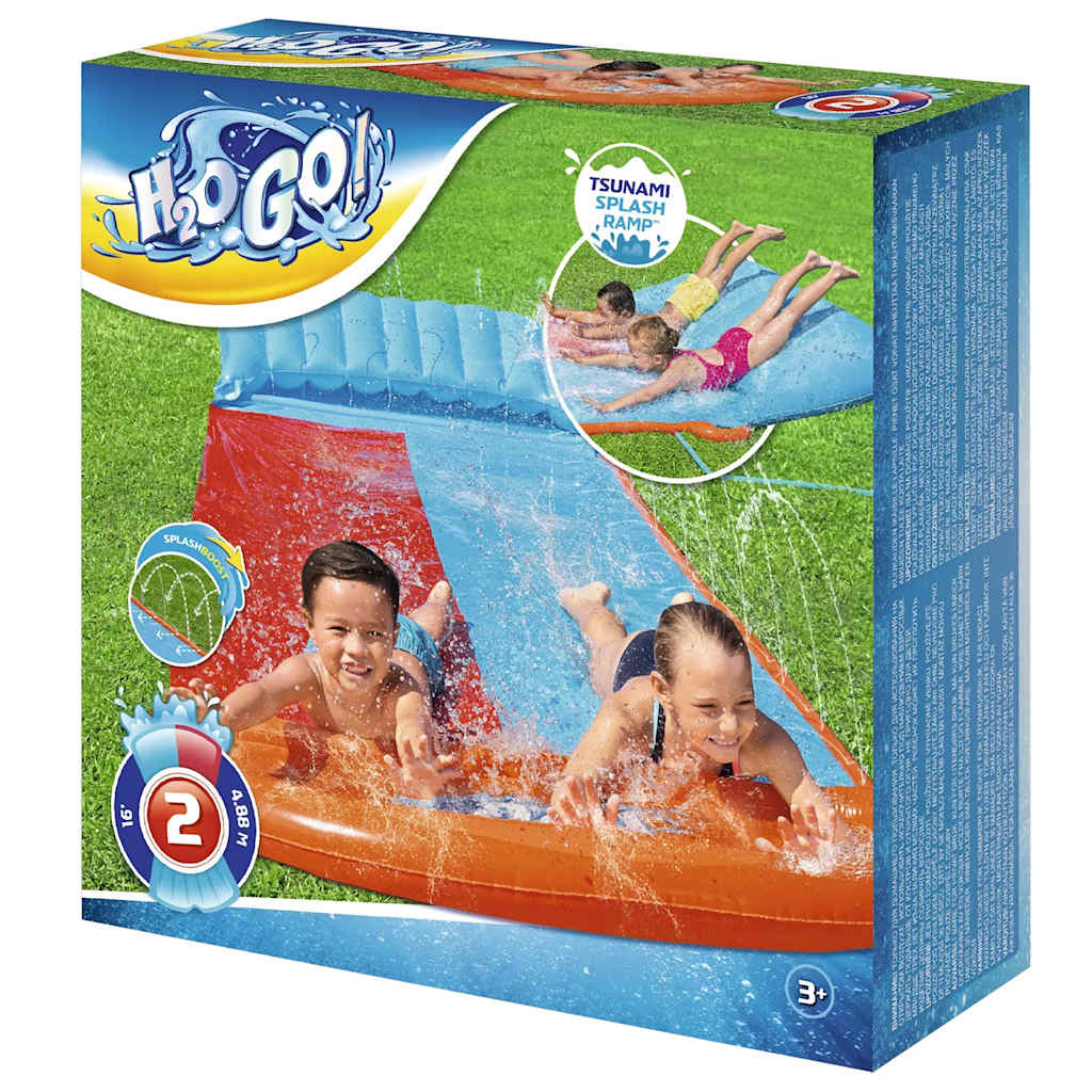 H2OGO Tsunami Splash Ramp Dviguba vandens čiuožykla