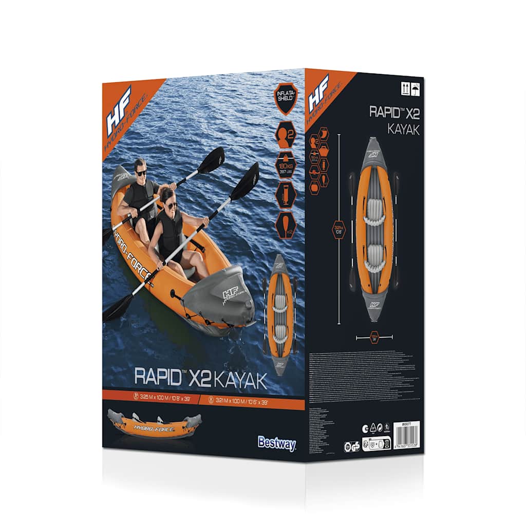 Hydro-Force Rapid x2 Pripučiamos baidarės rinkinys