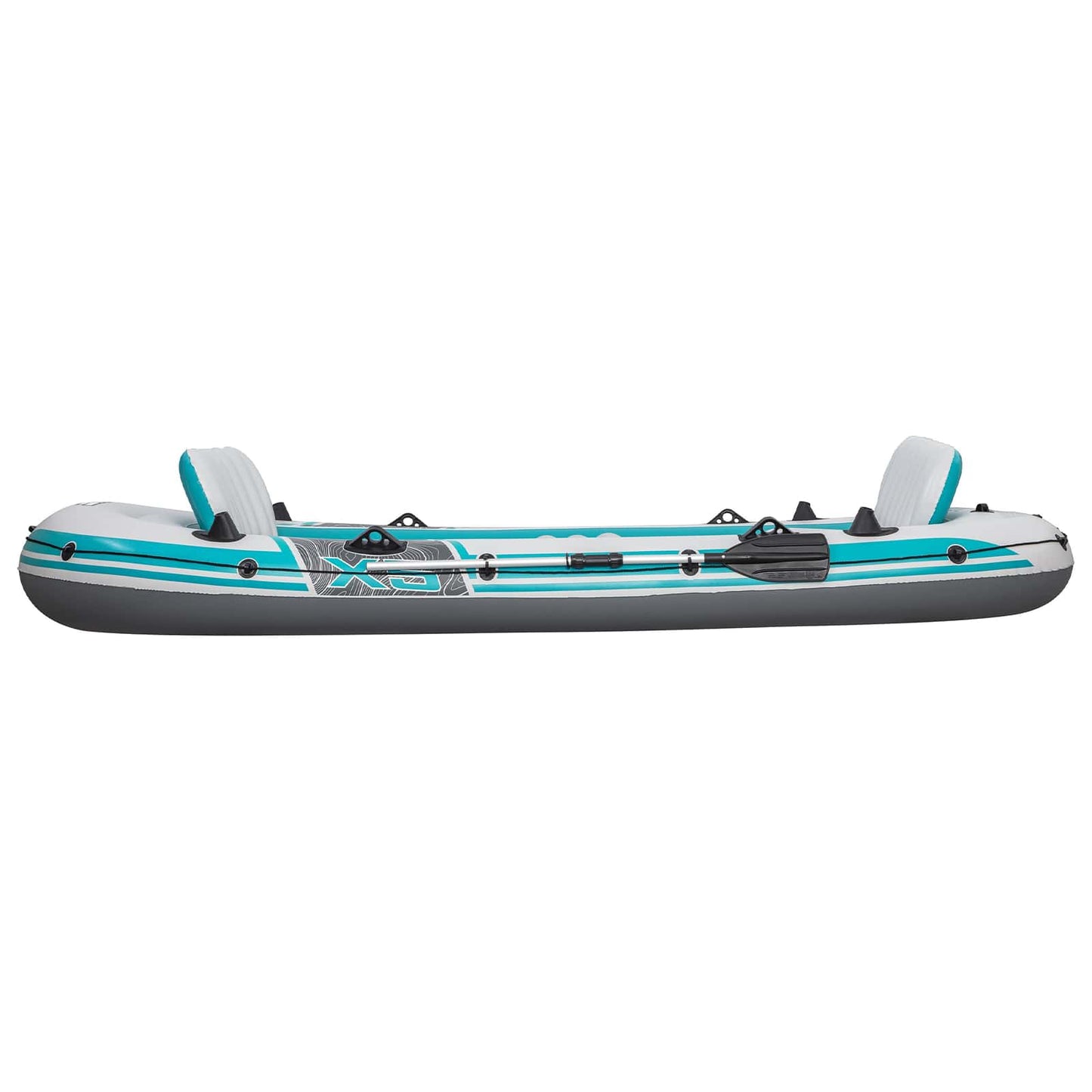 Pripučiamas valtis Pilka ir balta 3,64 x 1,66 m PVC