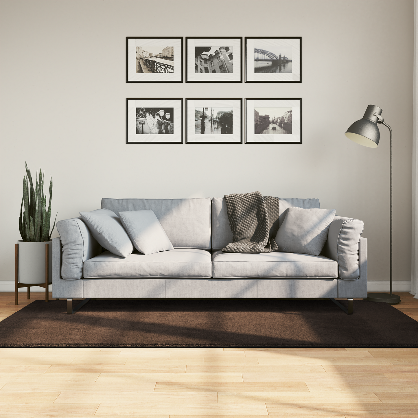Zoninės kiliminės dangos Stačiakampio HUARTE Ruda 200 x 100 cm