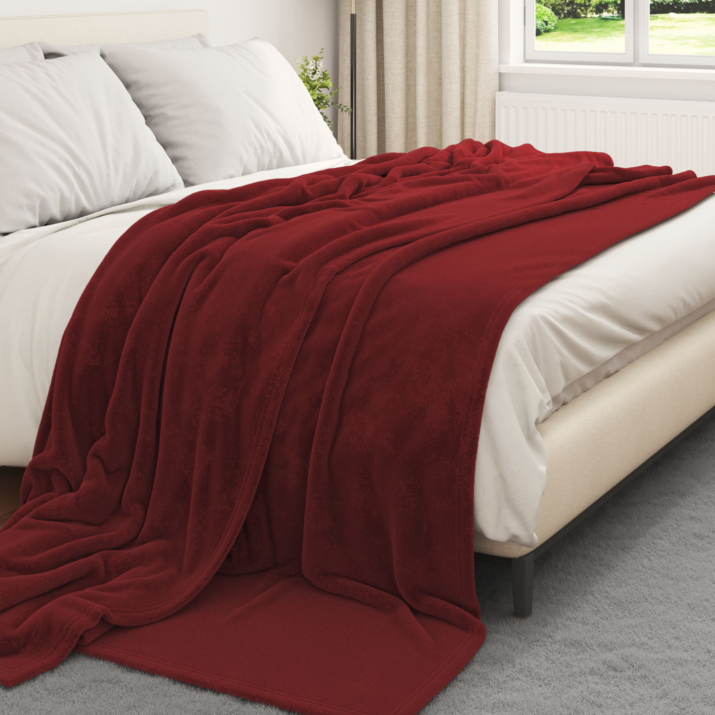 Mesti antklodės 6 pcs Bordo raudona 240 x 270 cm Flysas