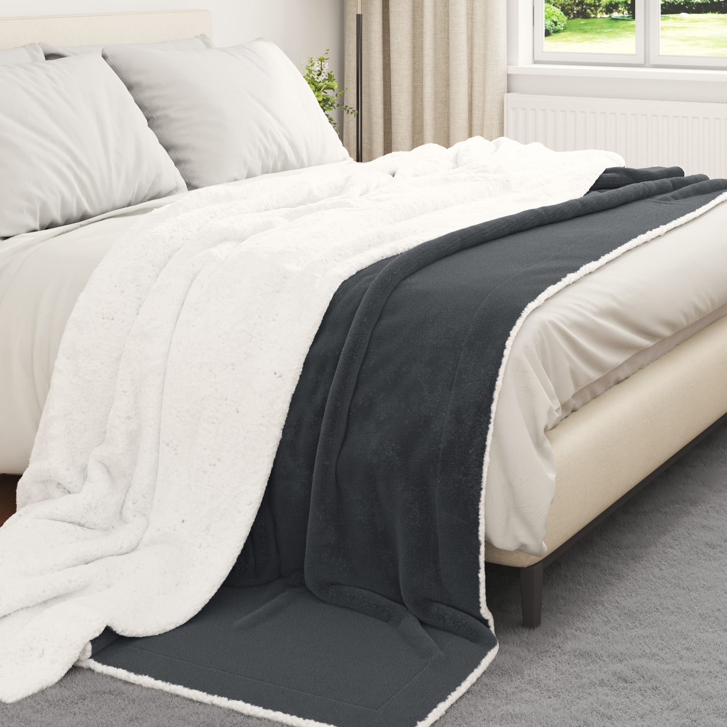 Apklotas Tamsiai pilka 240 x 270 cm Flysas