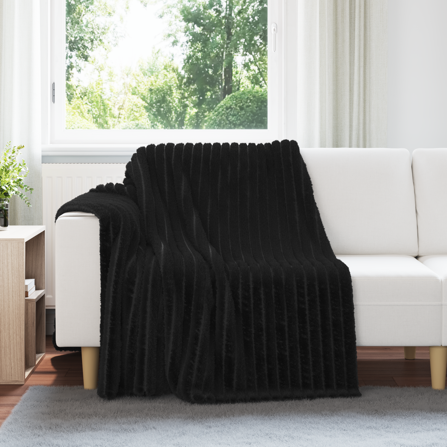 Apklotas Juoda 200 x 150 cm Flysas