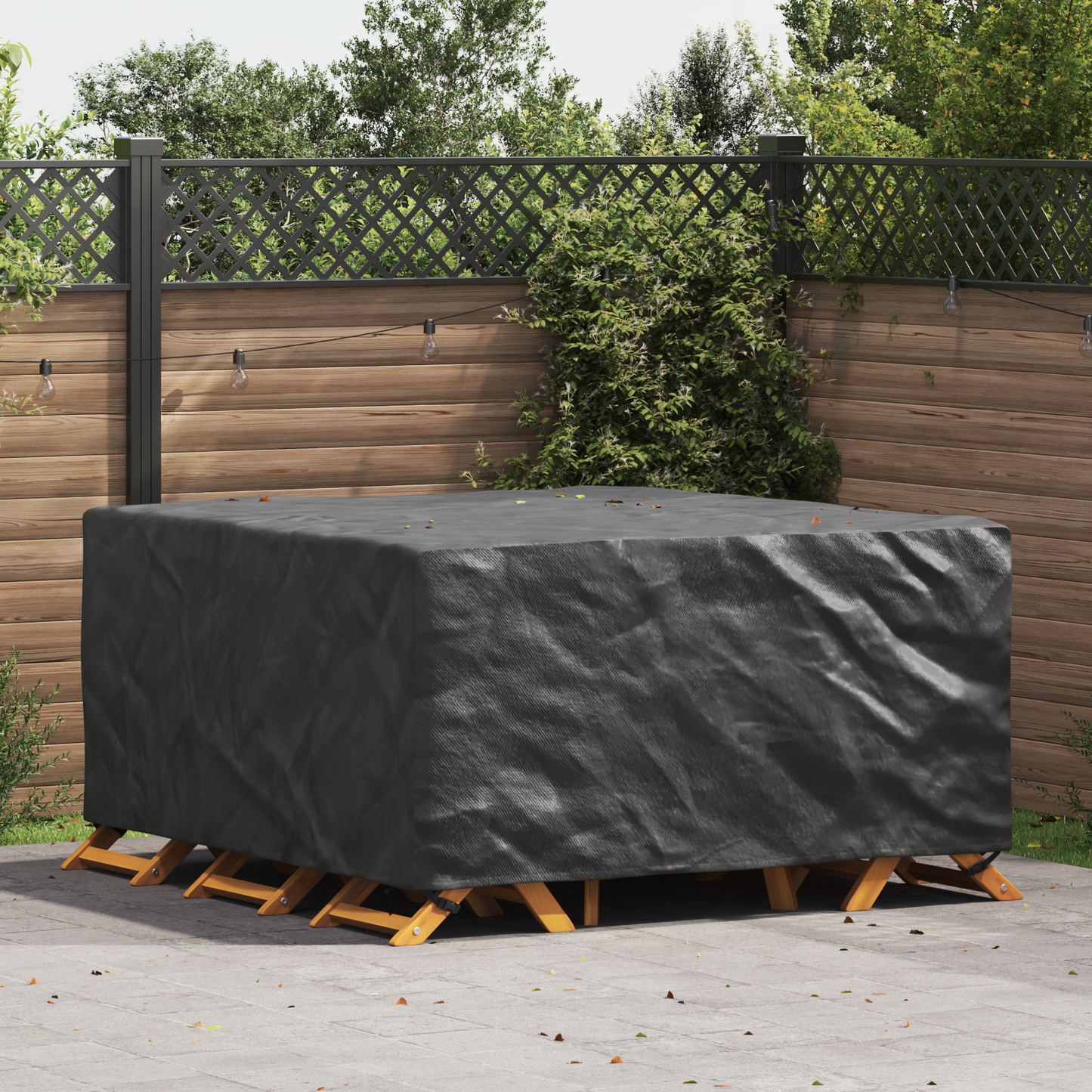 Lauko baldų uždangalas Juoda 180 x 190 x 85 cm 420D