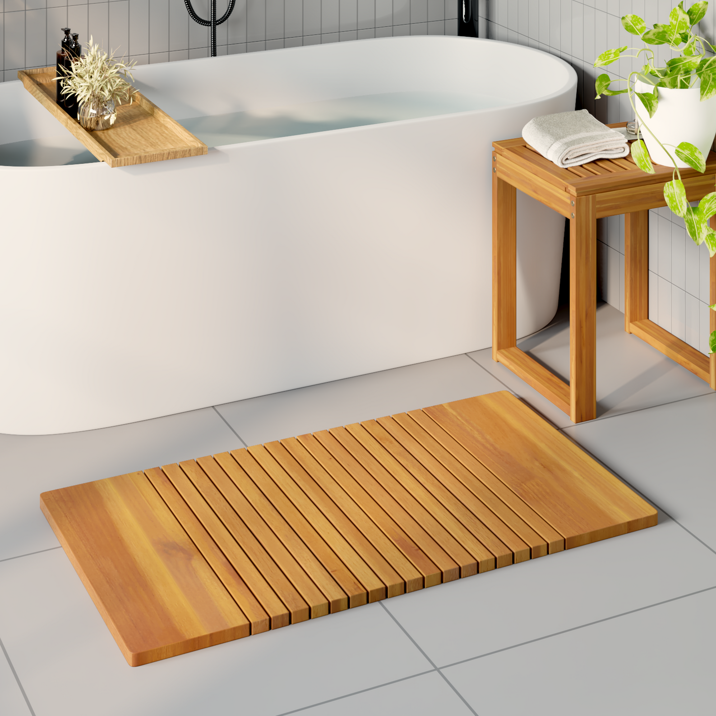 Badematte Paprastas Ruda 100 x 55 cm Medis