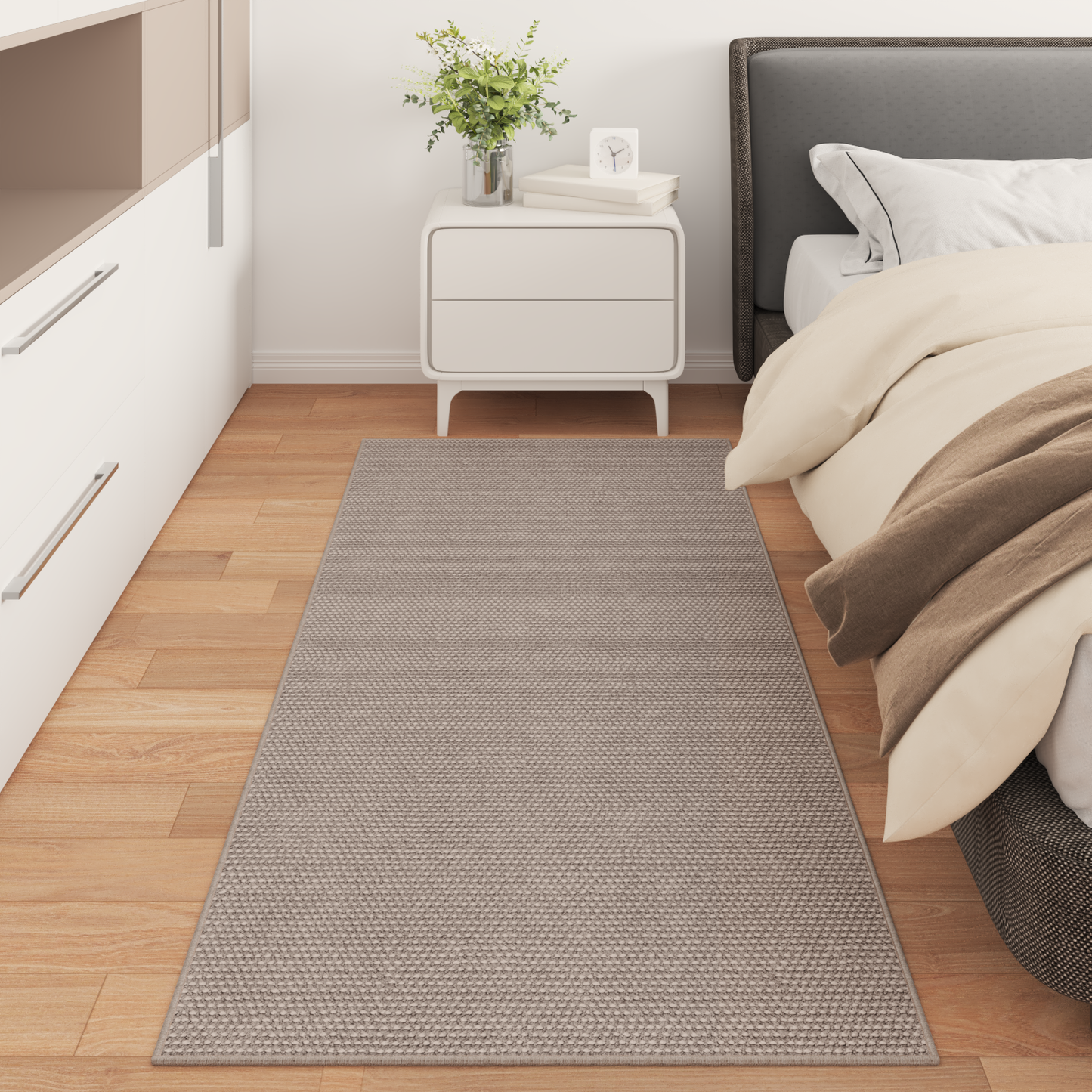Zoninės kiliminės dangos HUARTE Taupe 150 x 80 cm Poliesteris
