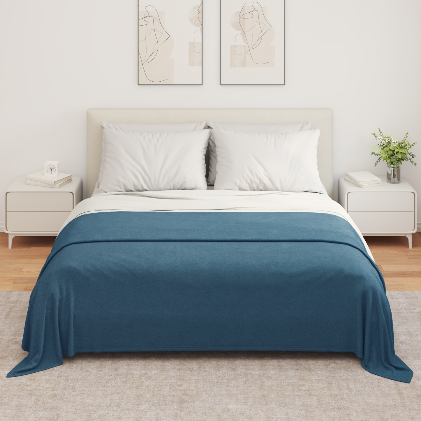 Mesti antklodės 6 pcs Jūrinė mėlyna 280 x 210 cm Flysas