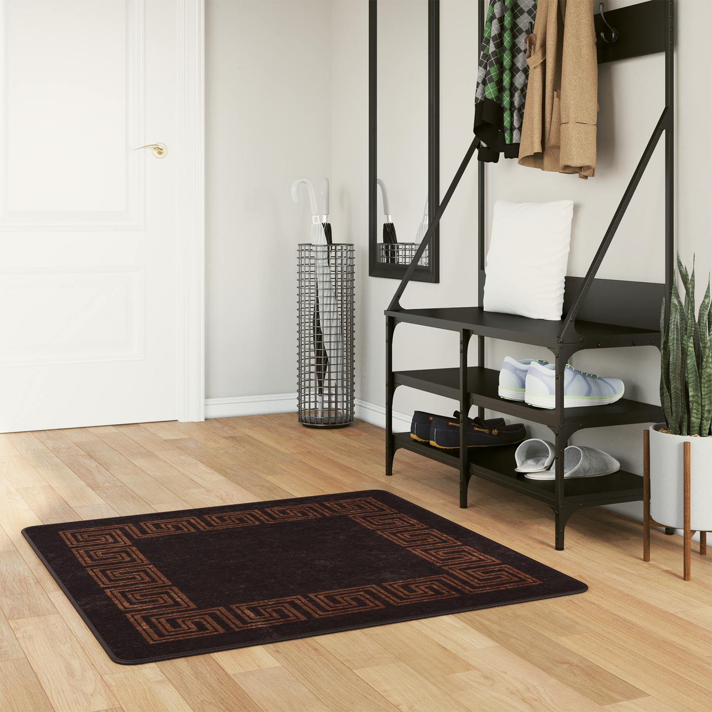 Kilimėlis MARSA Juodas 100 x 100 cm Poliesteris ir PVC
