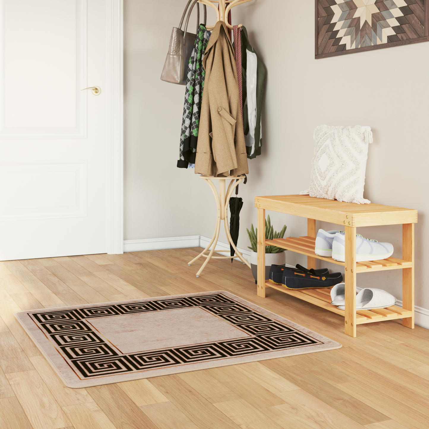 Kilimėlis MARSA Juodas 100 x 100 cm Poliesteris ir PVC