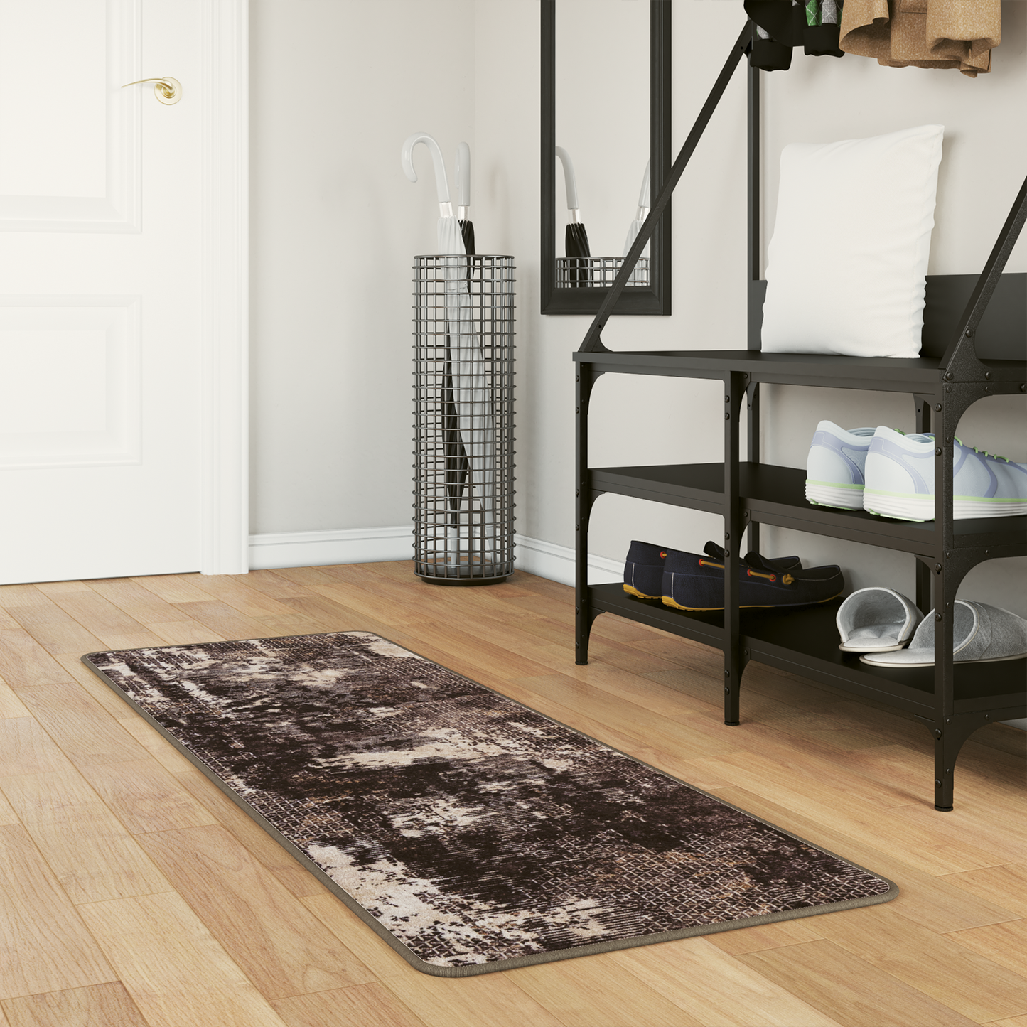 Kilimėlis MARSA Juodas 50 x 100 cm Poliesteris ir PVC